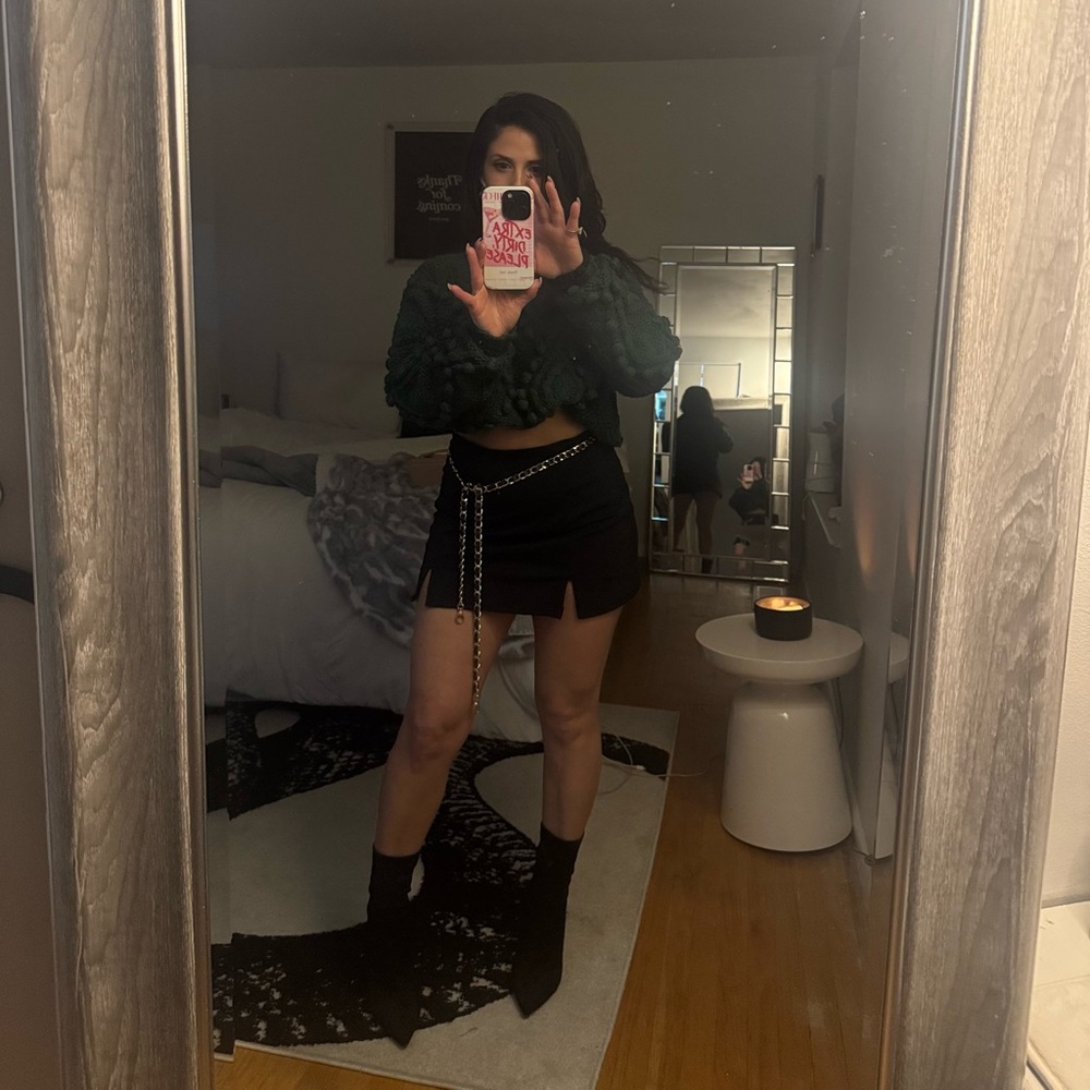 Lovers + Friends - Daybreak Cable Knit Pom Pom Sweater in Green - Picture 4 of 6